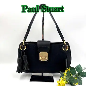 Paul Stuart 폴 스튜어트 핸드백 골드 금장 장식 태슬 포함