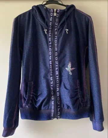 이타리야 네이비 풀 집업 후드티