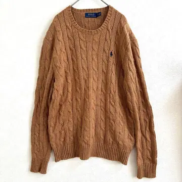 폴로 랄프로렌 긴팔 니트 브라운 사이즈 SP 케이블 니트 자수