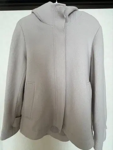 쿠미쿄쿠 후드 부착 코트 숏 기장