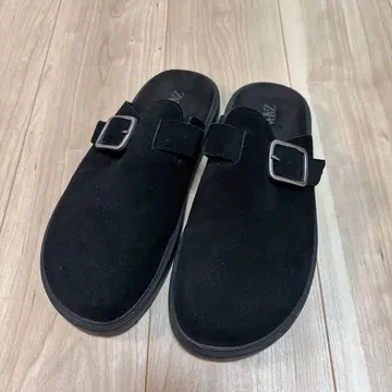 [ 시착만 한 상품 ] ZARA 버클 달린 가죽 클로그 샌들