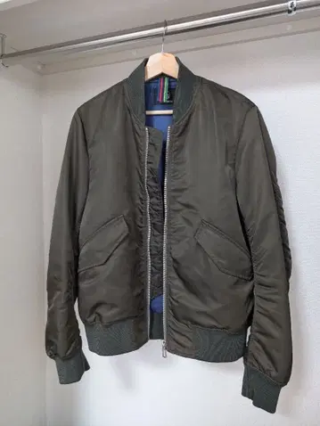 [ 새상품급 ] Paul Smith MA-1 카키 샤이니 플라이트 자켓