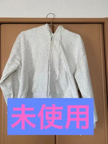 CANAL JEAN 라이트 그레이 후드티 속기모 캐널진