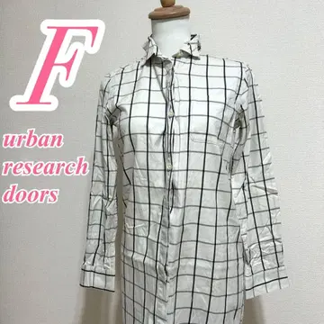 urban research doors 체크 무늬 셔츠 원피스 F 면