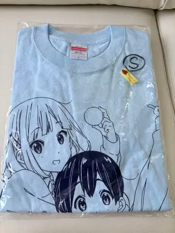 쿄애니 타마코 마켓 T셔츠 파랑 S 사이즈