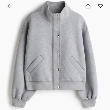 H&M 저지 자켓 M 그레이 블루종 맨투맨