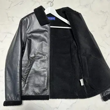 미사용급 새상품급 레어 어반 리서치 가죽 보아 블루종 블랙 돈피 M