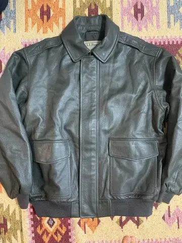 90s 엘엘빈 A2 플라이트 가죽 자켓