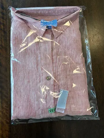 three dots 오렌지 스트라이프 반팔 셔츠