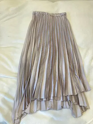 Spick & Span 새틴 랩 플리츠 스커트 size 38