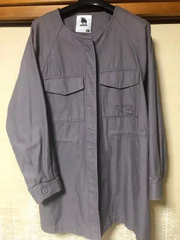 모즈 긴팔 면 아우터 포켓 부착