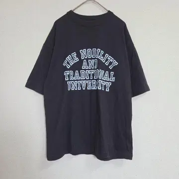 코엔 반팔 T셔츠 S 프린트 네이비 영문