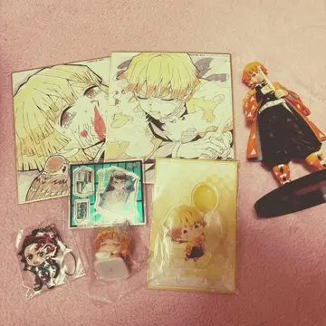 귀멸의 칼날 아가츠마 젠이츠 아크릴 스탠드 피규어 색지 묶음 판매