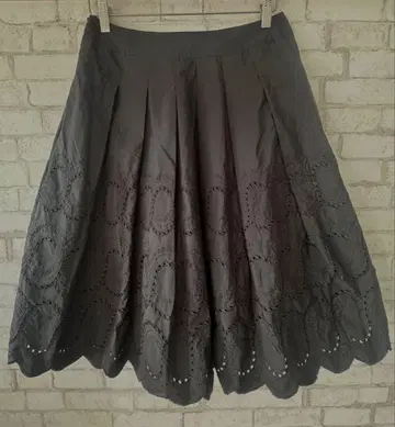 HIROKO BIS 블랙 플레어 스커트 무릎 기장 11호