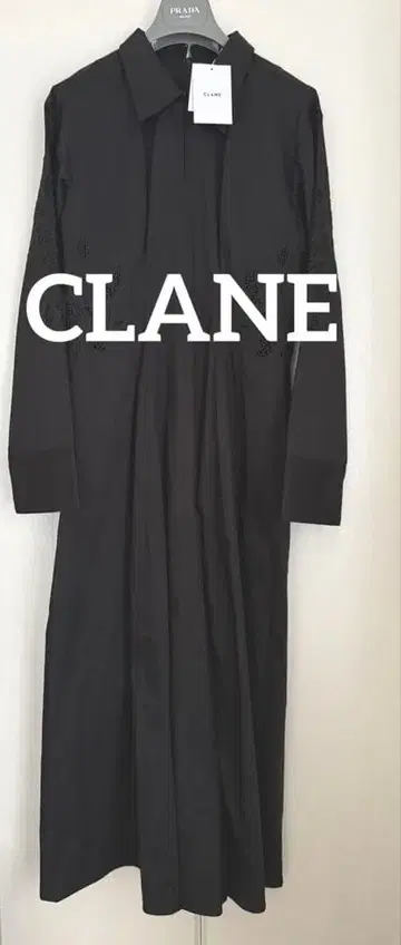 택 포함 새상품 클라네 자수 블랙 롱 원피스 안감 있음 세탁 OK