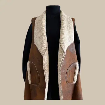 페이크 무스탕 베스트 수입 (프랑스제) 프리 사이즈