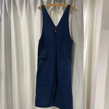 UNIVERSAL OVERALL 다크 데님 롱 스커트