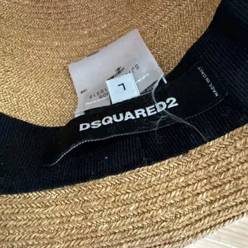 DSQUARED2 베이지 스트로우 햇 사이즈 7