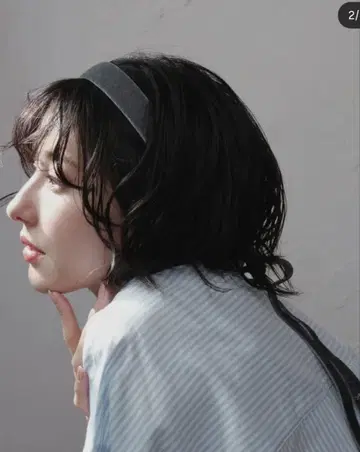 프랑스 럭스 벨로아 롱 리본 헤드밴드