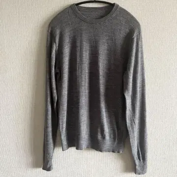 [ 무인양품 ] S 그레이 크루넥 스웨터 긴팔