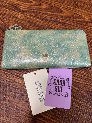 ANNA SUI 꽃무늬 장지갑 그린