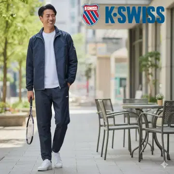 새상품 K-SWISS 윈드 브레이커 저지 상하의 셋업 방한 L
