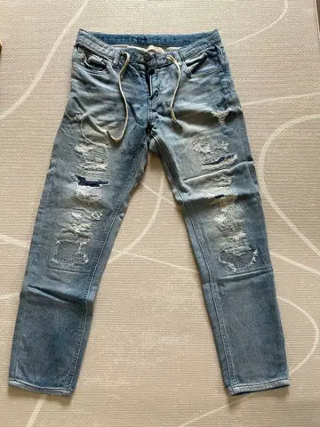 릴룸 데미지 데님 팬츠 라이트 블루