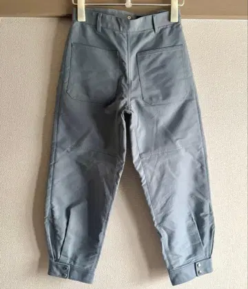 드로어 drawer 2way 밑단 버튼 변형 팬츠 블루 백 지퍼