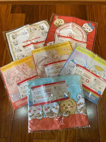 제일복권 치이카와 (먼작귀) 모두 함께 라멘 타월 컬렉션 6장 세트