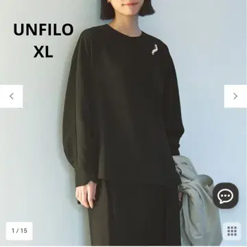새상품 UNFILO 돌먼 블라우스 XL 블랙