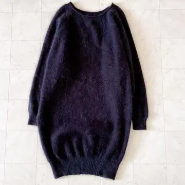 스콧 클럽 블랙 돌먼 니트 원피스