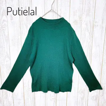 크루넥 니트 풀오버 심플 포인트 컬러 빅 사이즈 캐주얼
