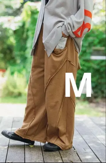 니코앤드 라쿠키리 스웨트 팬츠 카멜 M