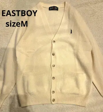 EASTBOY V넥 가디건 니트 [ M ] 아이보리 자수