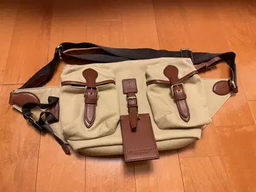 [ 미사용 ] 랄프 로렌 퍼플 라벨 베이지 숄더백