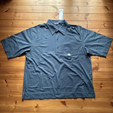 에어리즘 코튼 피케 셔츠 XL 그레이 미사용 새상품 유니클로 U