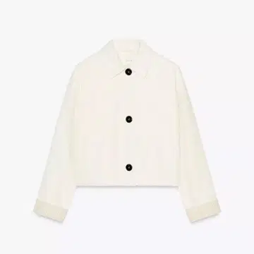 ZARA 린넨 블렌드 아이보리 크롭 자켓