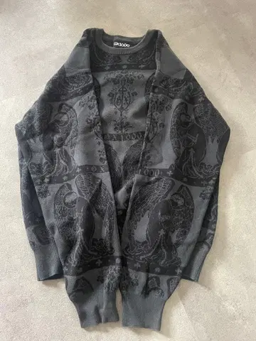 GX1000 그레이 니트 JACQUARD CREWNE