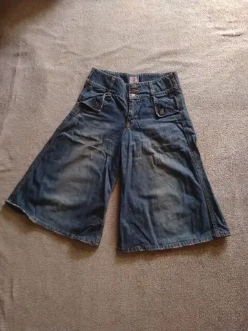 BEAMS BOY 와이드 레그 데님