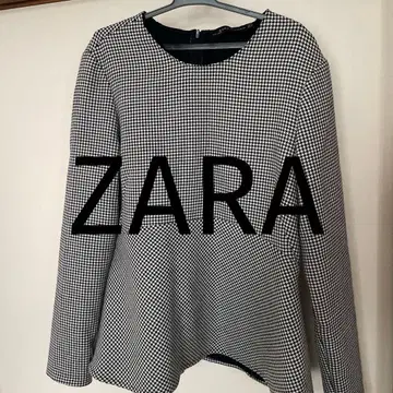 ZARA 페플럼 하운드투스 상의
