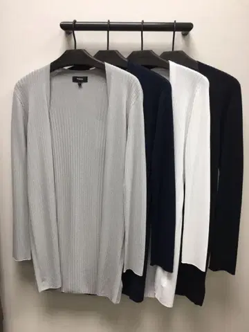 띠어리 롱 가디건 화이트 가디건 띠어리 럭스