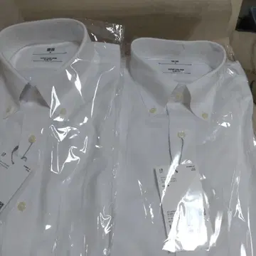UNIQLO 슈퍼 논아이론 슬림핏 와이셔츠 M 화이트 2장 세트
