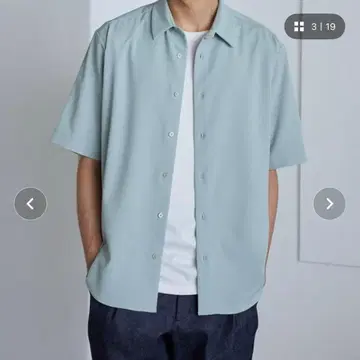 UNITED TOKYO 스몰 메쉬 레귤러 셔츠