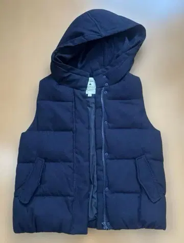 nico and - 네이비 후드 부착 다운 베스트