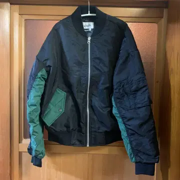 새상품급 리베레 LIBERE 신살레이트 MA-1 블루종 사이즈 S 블랙