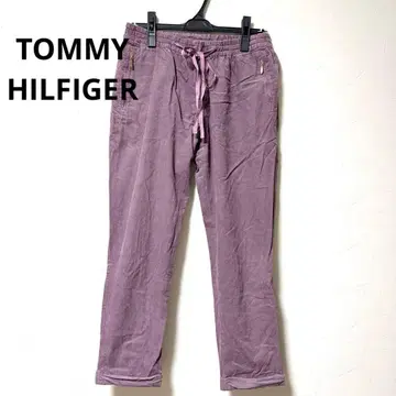 TOMMY HILFIGER 퍼플 허리밴딩 코듀로이 면100