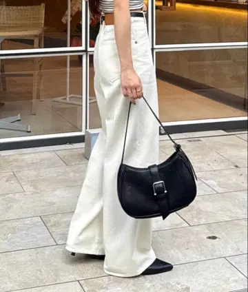 Thevon. Yuna 기획 하이웨스트 스트레이트 데님 팬츠 화이트 S