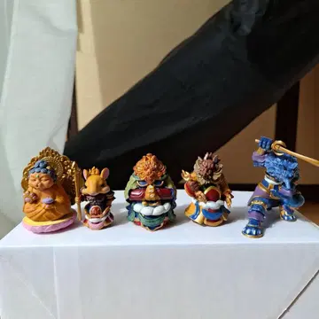 고양이 약사여래와 십이지신 마스코트 피규어 5체 세트 컴플리트