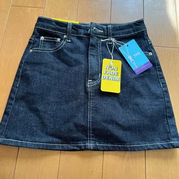 논페이드 데님 미니 스커트 S 사이즈