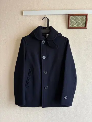 Orcival 네이비 울 코트 France 1